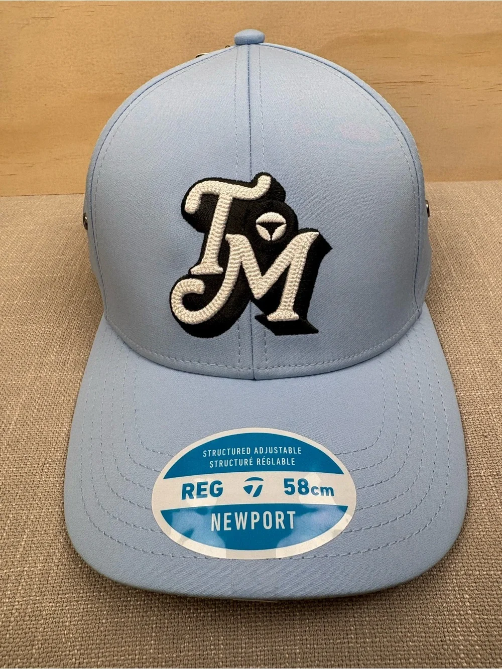 TaylorMade Light Blue Baseball Cap with Black & White TM Logo